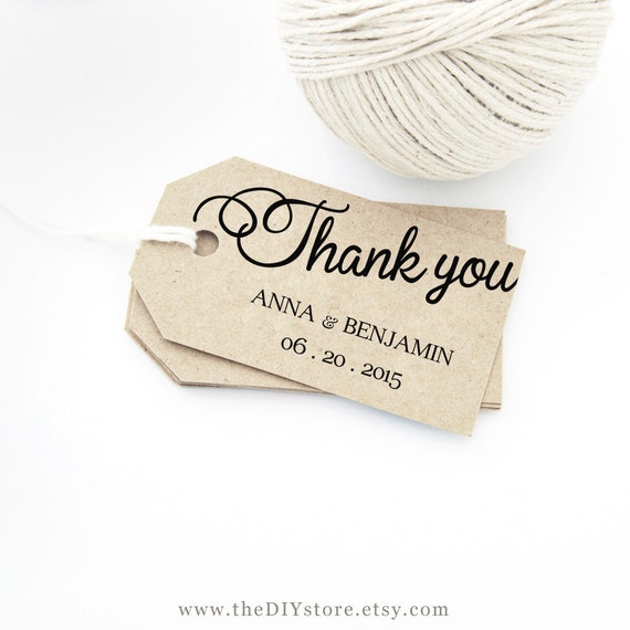 Thank You Tag DIY Printable Text Editable MEDIUM Size Tag