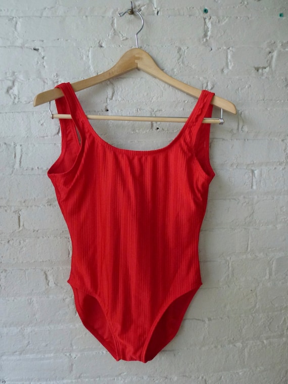 90's Baywatch Style Red Bathing Suit by Catalina
