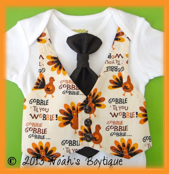 Items similar to Thanksgiving Outfit Baby Boy - First ...