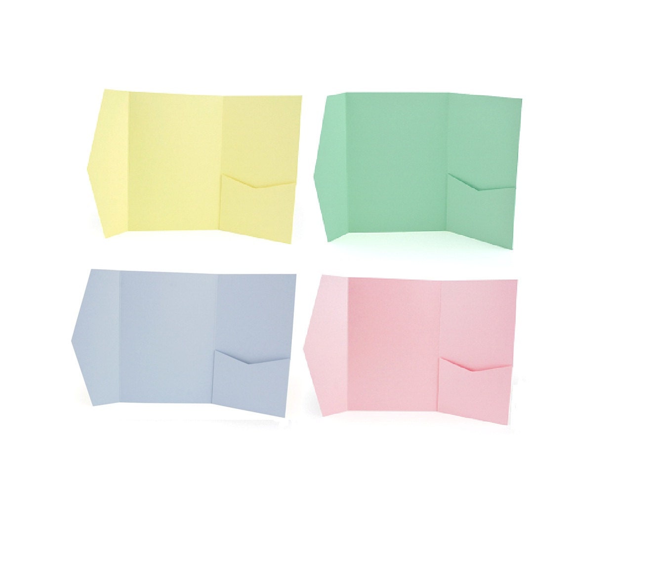 5 x 7 Pocket Invitation Holder Pick Your Colour 10 pack DIY Wedding