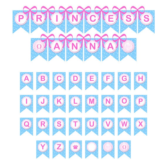 Cinderella Banner Cinderella Party Birthday Banner and Baby