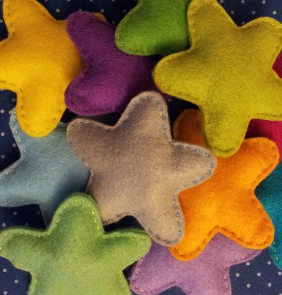 Handmade felt stars by JaimeLundi on Etsy