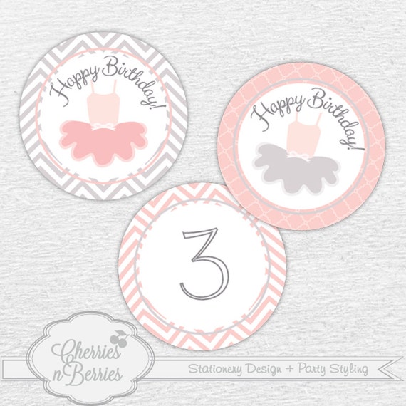 Ballerina Party - Printable Party Circles Il_570xn