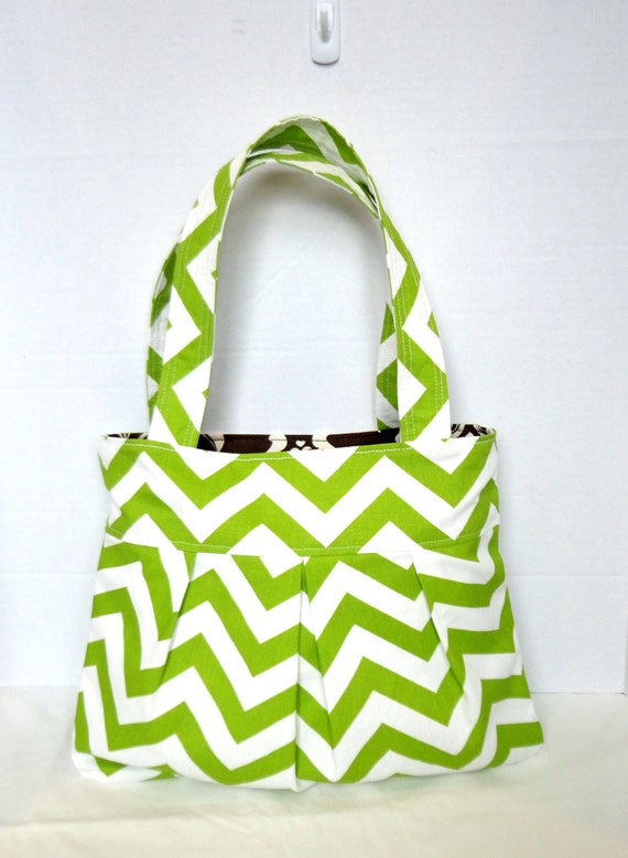 Diaper bag purse school bag in choice of fabric and lining 2