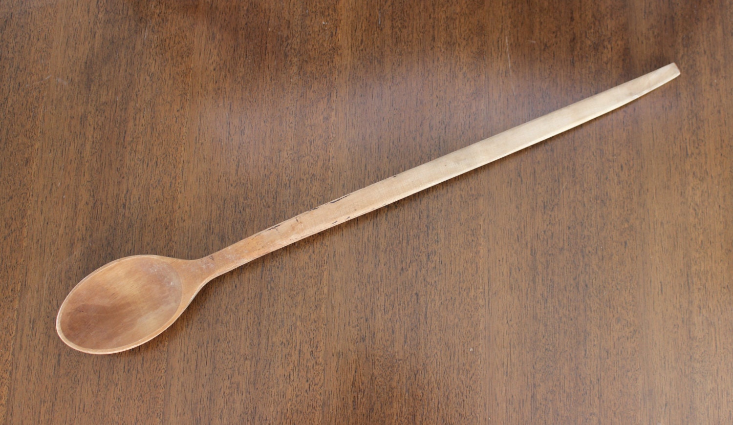 SALE Large Primitive Wooden Spoon Long Handle by LightandLaughter