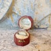 antique early 1900s Victorian leather ring box
