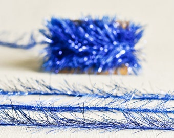 Tinsel Twine in Royal Blue - 6 Yards - Bright Dark Ribbon Metallic Garland Decorative Packaging Gift Wrapping Wedding Fun Party Decor