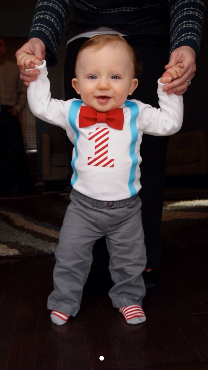 Boys First Birthday Outfit First Birthday Outfit Boy Bow