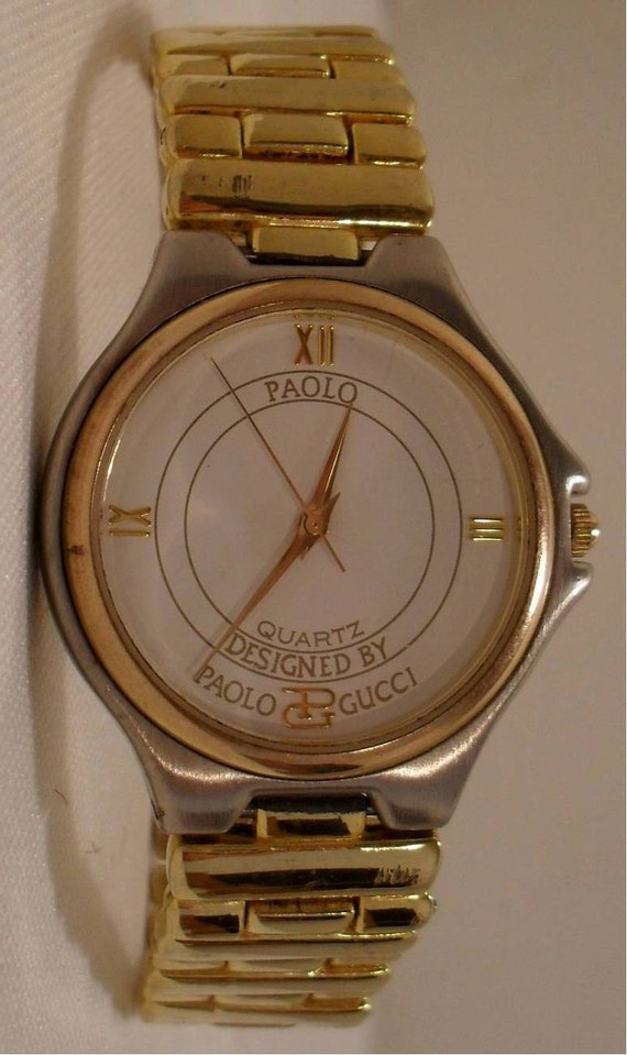 Vintage Paolo Gucci Designer Quartz Watch