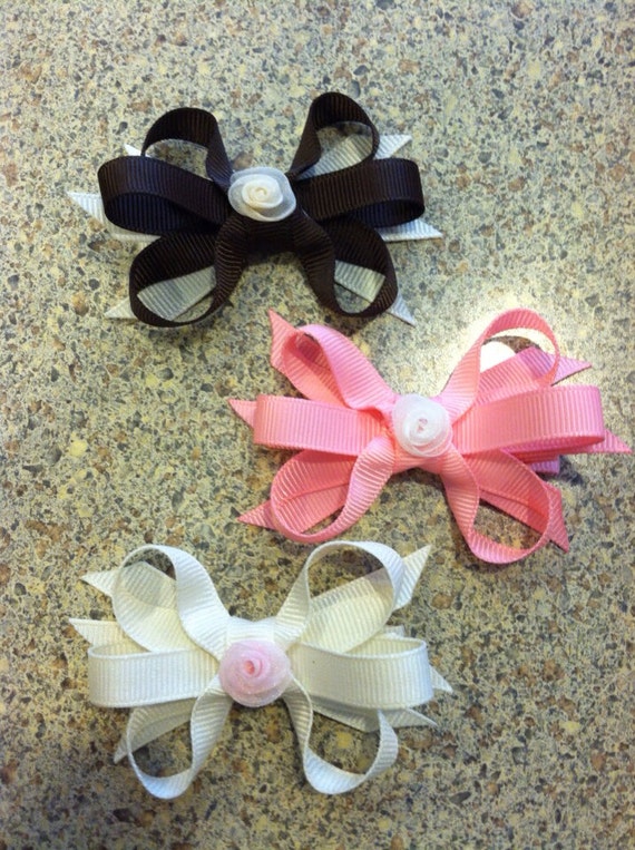 Items Similar To Set Of 3 Baby Hair Bows On Etsy