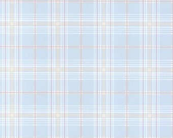 Blue plaid wallpaper | Etsy