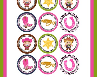 Printable Cupcake Toppers Mother's Day Garden 2 inch Round