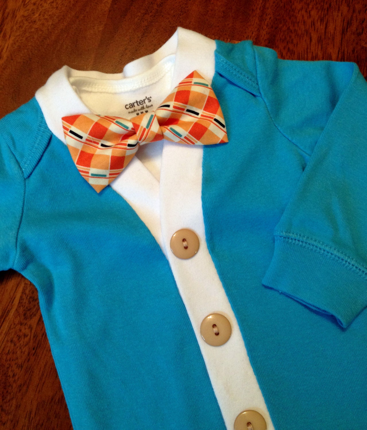 Baby Cardigan One Piece Bow Tie Set Easter Outfit Blue