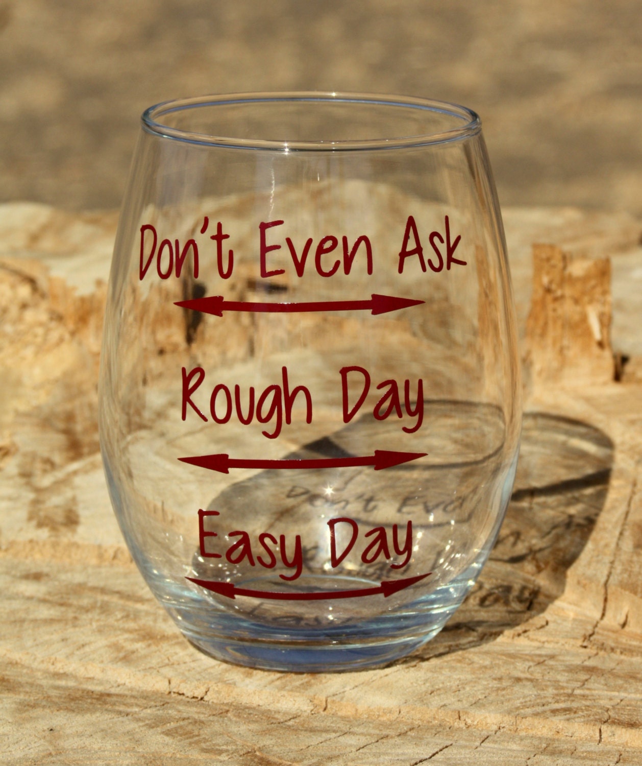 Personalized Stemless Wine Glasses Easy Day Rough By JcDezigns   Il Fullxfull.490950748 Gcsi 