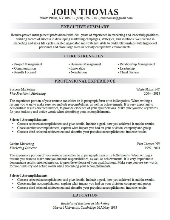 Career Highlight Resume Professional Career Resume - Highlights Accomplishments  Custom Resume Writing and Design  Resume Writer 