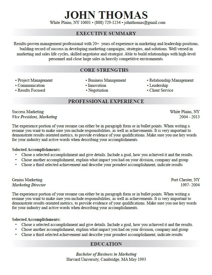 Professional Career Resume Custom Resume Writing Resume