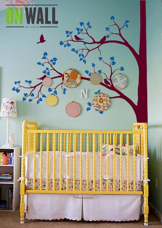 Large tree Nature vinyl wall tree decal Nursery by ONWALLstudio