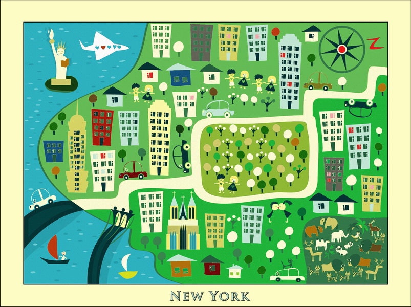 new york maps for kids