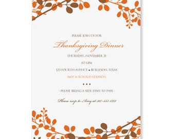 Thanksgiving Invitation Templates Word 10