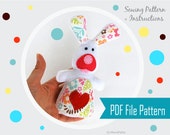 Easter Rabbit Sewing Pattern, PDF Sewing Pattern.Felt bunny Plush Toy Instant Download A801 Il_170x135