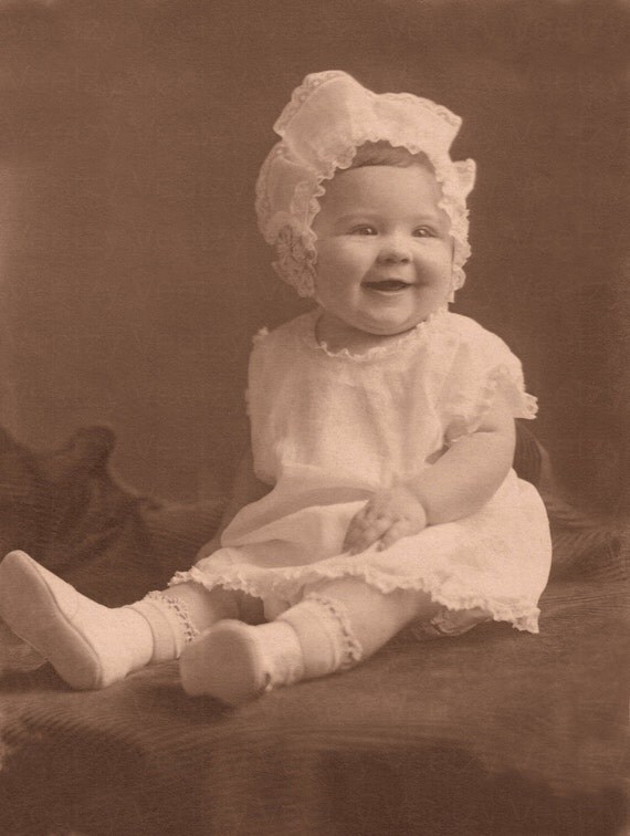 Items similar to Digital Download Victorian Girl Baby Child Laugh Happy