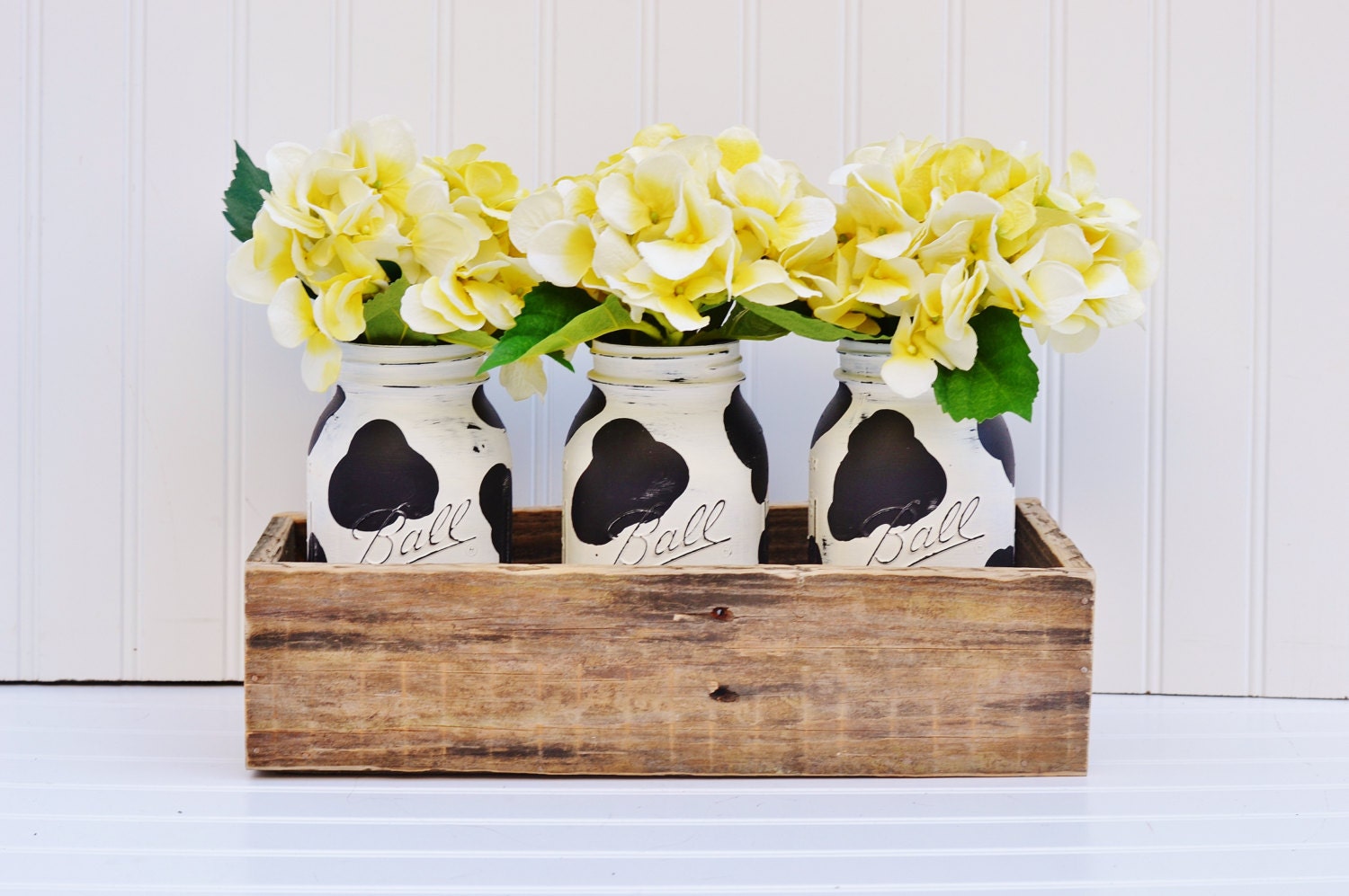 Planter Box Reclaimed Wood ANTIQUE BARN WOOD Cow Print