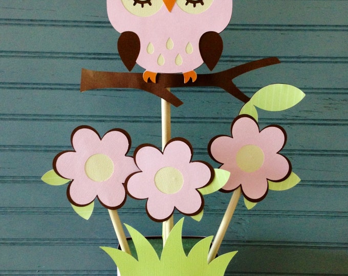 Owl Baby Shower Centerpiece