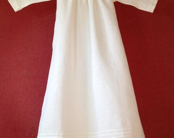 Noble christening gown of linen for boys - Heirloom christening gown