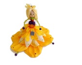 Fairy Ornament, Handmade Doll, Flower Fairy Doll, Yellow Ornament, Room Decor, Valentine, Birthday ,Easter, Gift for Her, Gift under 30 Fairy Ornament, Handmade Doll, Flower Fairy Doll, Yellow Ornament, Room Decor, Valentine, Birthday ,Easter, Gift for Her, Gift under 30