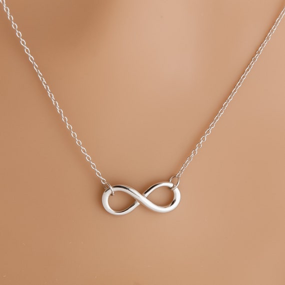 INFINITY Necklace 925 Sterling Silver Necklace figure 8 with