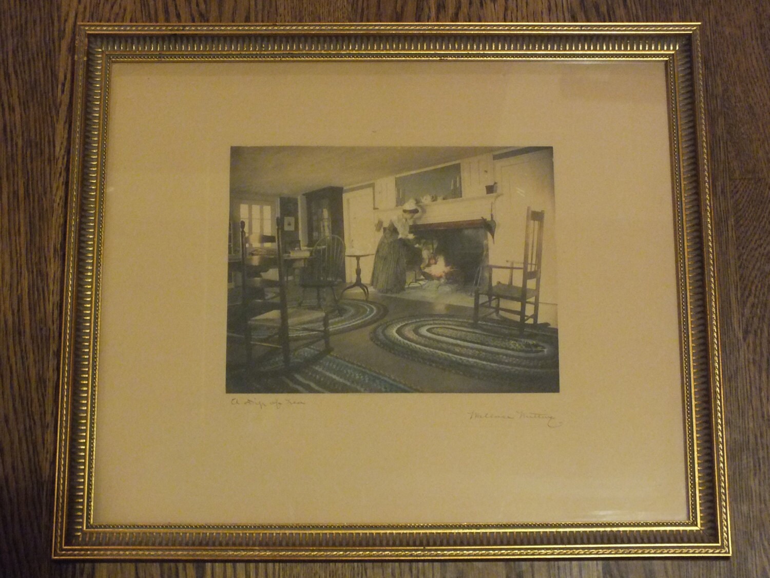 Wallace Nutting signed Hand Colored Photograph platinotype