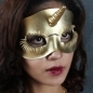 Unicorn leather mask in gold