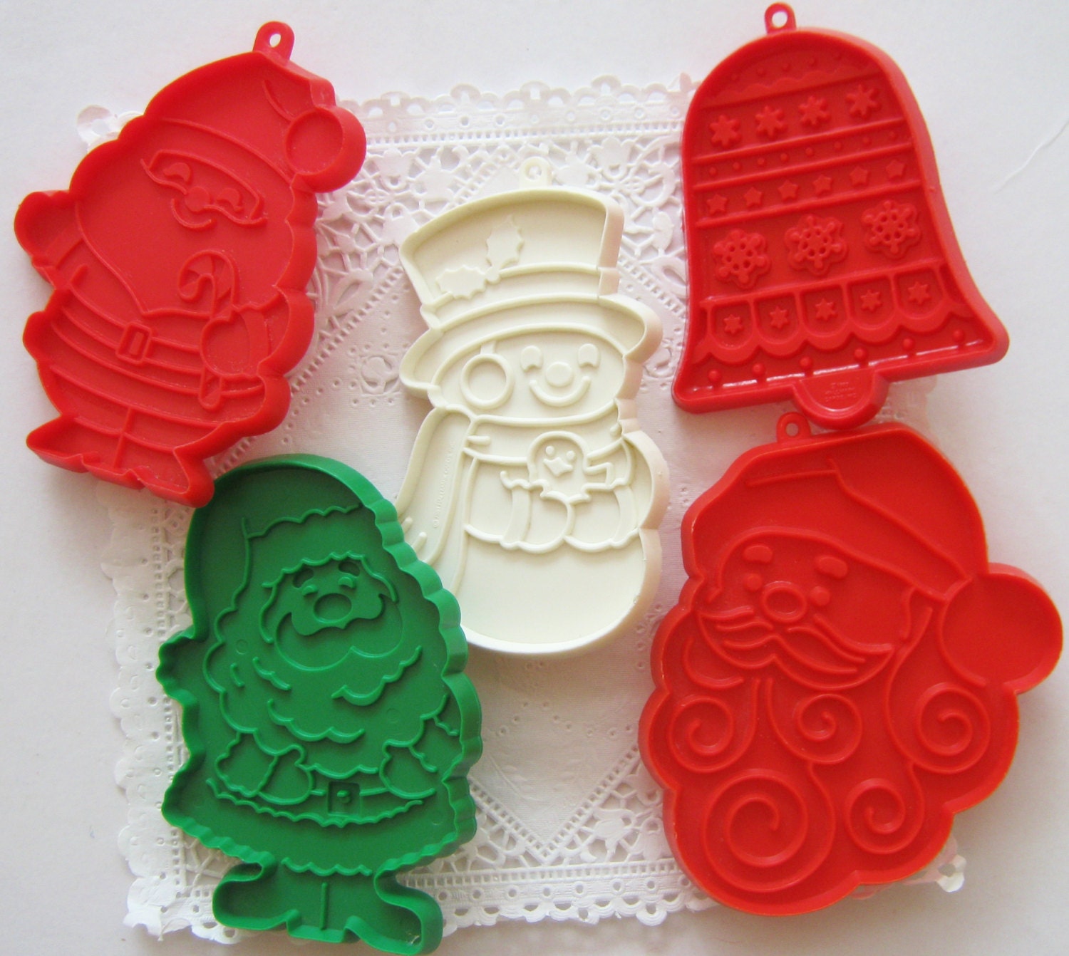 Vintage Hallmark Christmas Cookie Cutter Ornament Lot Santa