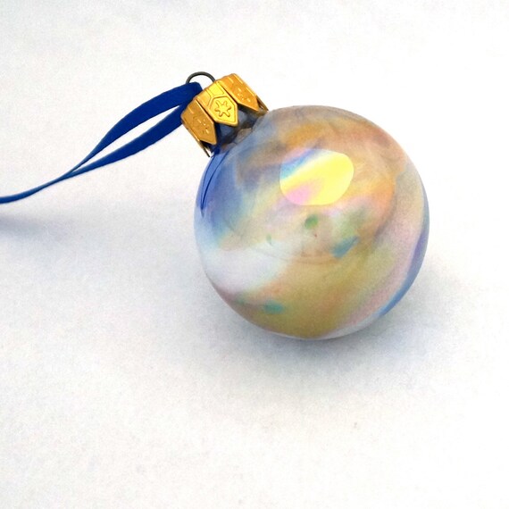 sale iridescent glass christmas ball ornament painted inside sale iridescent glass christmas ball ornament painted inside