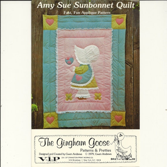 The Gingham Goose Amy Sue Sunbonnet Quilt Pattern