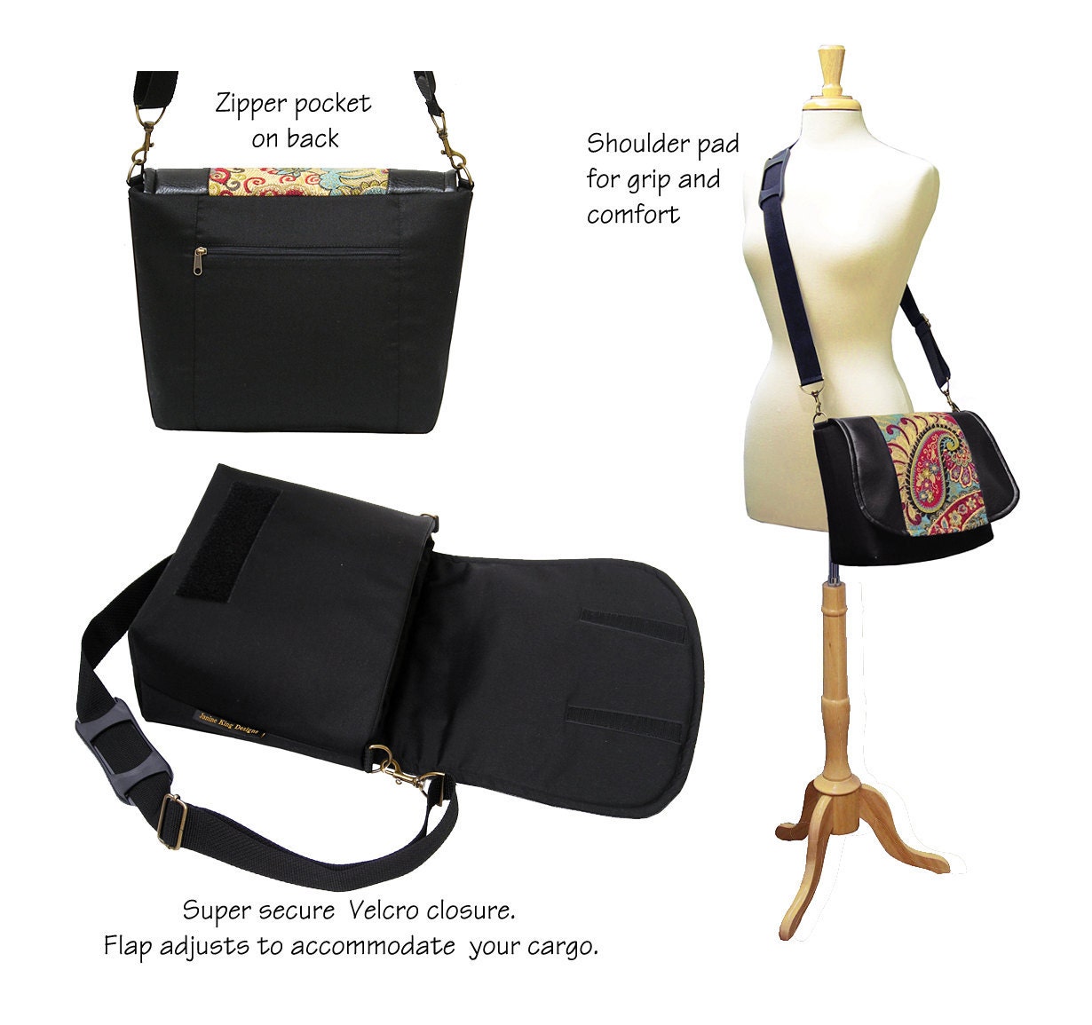 SET Vegan Leather Camera Bag Purse and DSLR by janinekingdesigns