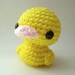 Duckling Amigurumi - Yellow Duck Doll with Keychain or Ornament Options