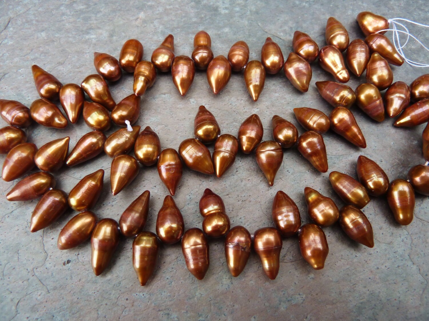 Top Drilled Pearls Copper Pearls Sale 45 Off Last Strand
