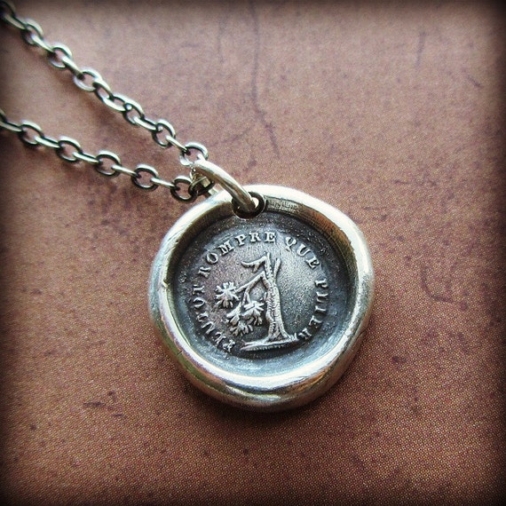 Oak Tree Wax Seal Necklace I'll Break Before I Change