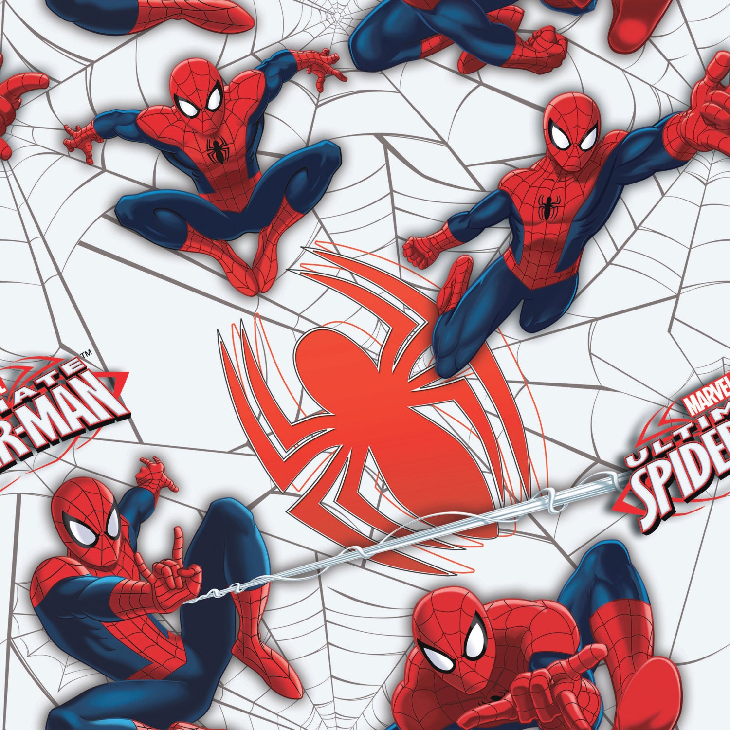Marvel Ultimate SpiderMan Fabric on white Fat by MyHeartandSew