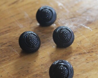 Glass Vintage Buttons - Four/ 1930s Buttons / 1940s Buttons / Vintage Glass Buttons / Vintage Sewing Notions / Vintage Sewing Supplies