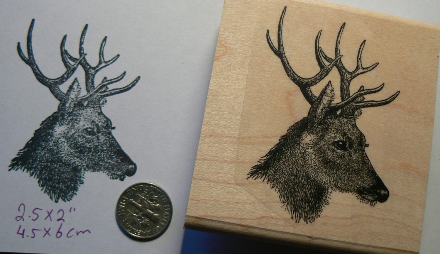 Deer rubber stamp P49C
