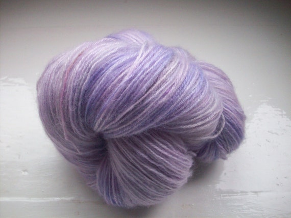 Hand painted yarn 100g. angora laceweight by SpinningStreak