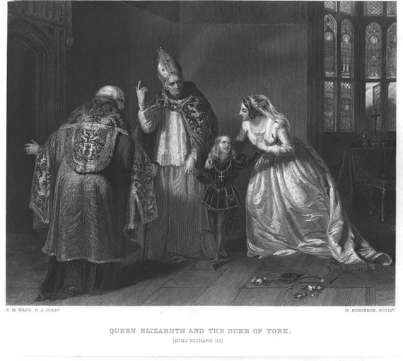 QUEEN ELIZABETH RICHARD Third 3rd iii Shakespeare Vintage