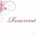 Reserved for Kate