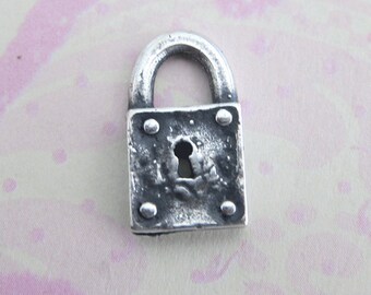 NEW Small Silver Padlock Charm 3288