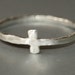 Mens Cross Ring, Size 11, Rustic Cross, Sideways Cross Ring, Faith Jewelry, Christian Jewelry, Fine Silver Maggie McMane Designs
