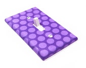 Purple Polka Dots Light Switch Cover Girls Bedroom Decoration Radiant Orchid Decor Switchplate Switch Plate 1338