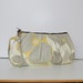 Pleated Wristlet Zipper Pouch // Clutch - Optic Blossom in Linen