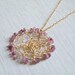 CLEARANCE SALE up tp 70% OFF - Pink Tourmaline Necklace, Crochet 14k Gold Filled Wire